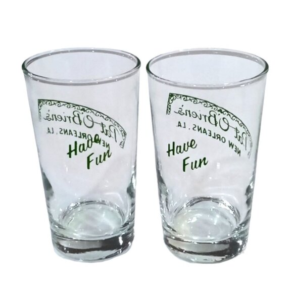 Vintage Pat O'Brien's New Orleans, LA Highball Glass Tumblers 4.5" Tall Set of 2 - Picture 2 of 4